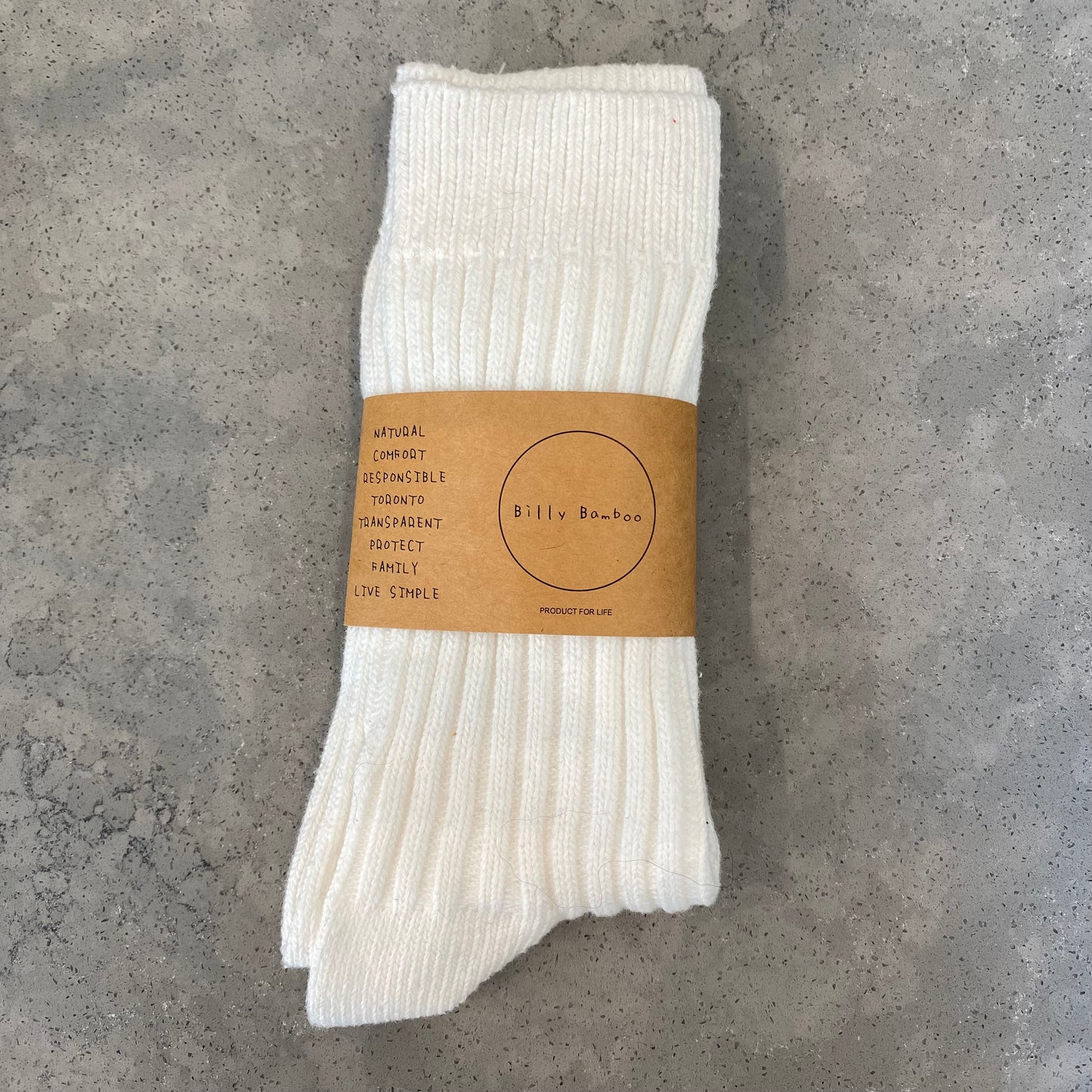 Billy Bamboo Ribbed Cotton High Socks