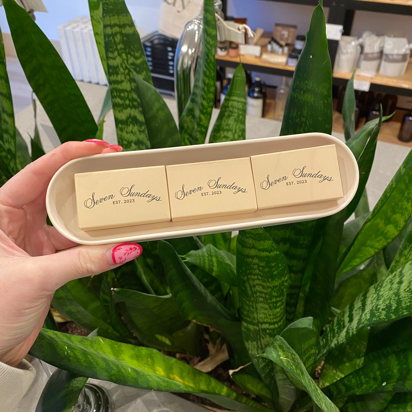 Studio Akiyo Cream White Oval Jewelry Tray