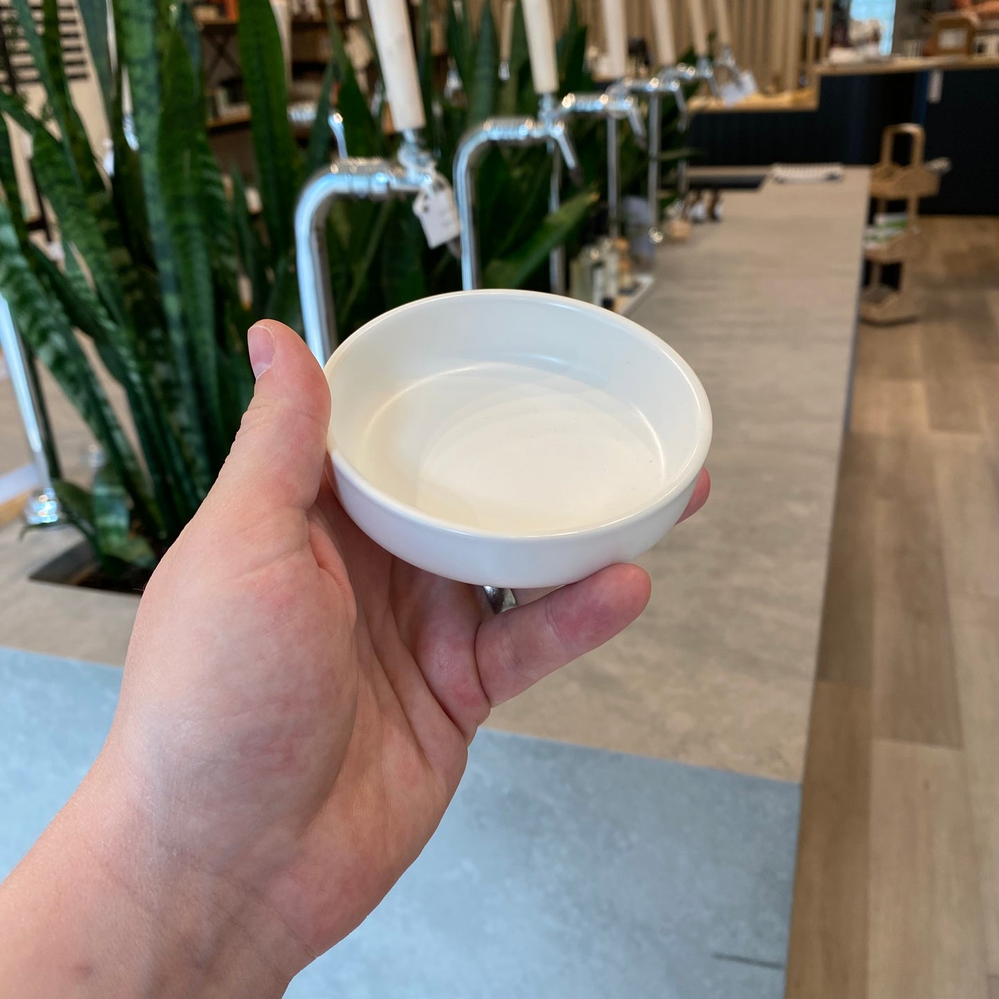 Small White Ceramic Brush Tray