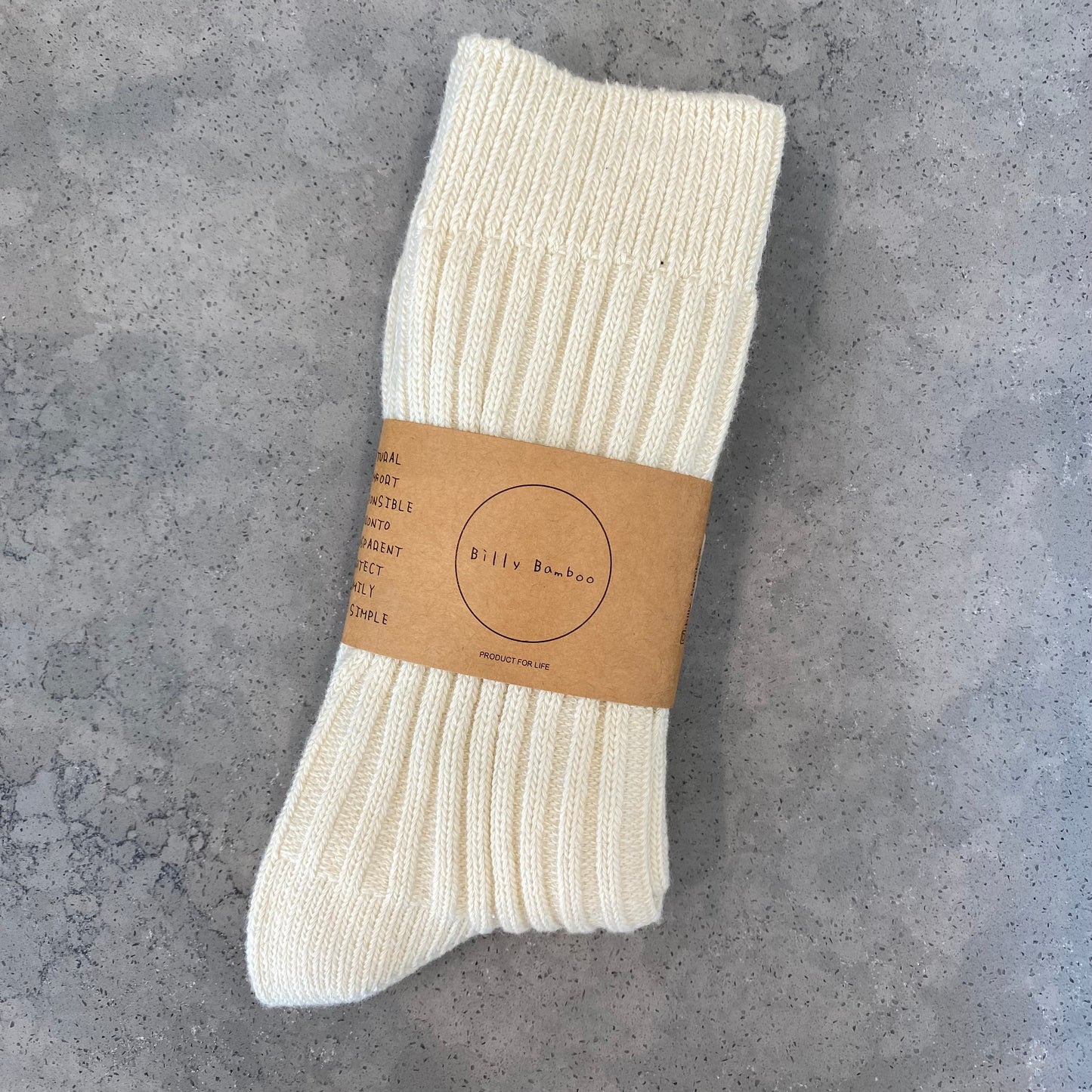 Billy Bamboo Ribbed Cotton High Socks