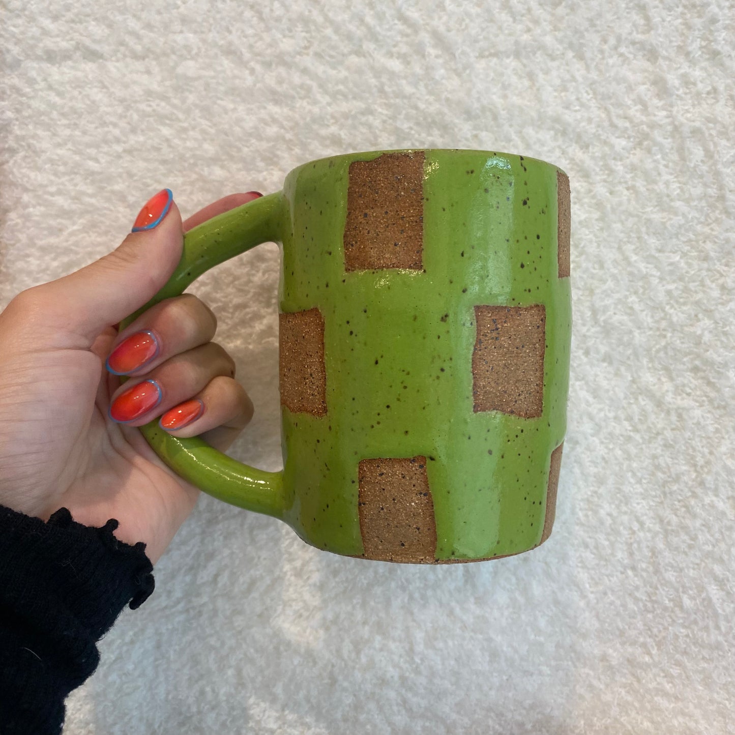 Nightshift Ceramics Checkered Coffee Mug