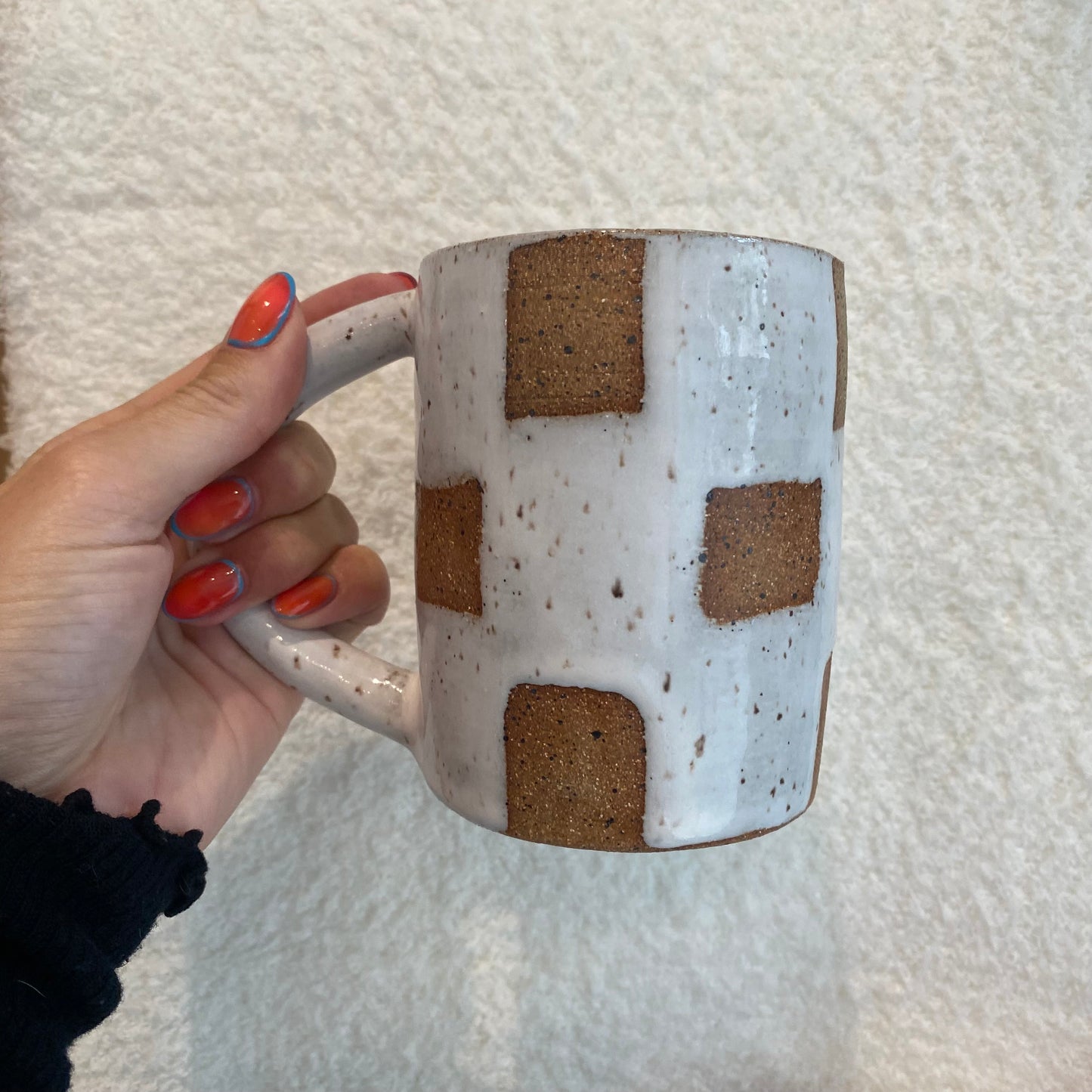 Nightshift Ceramics Checkered Coffee Mug