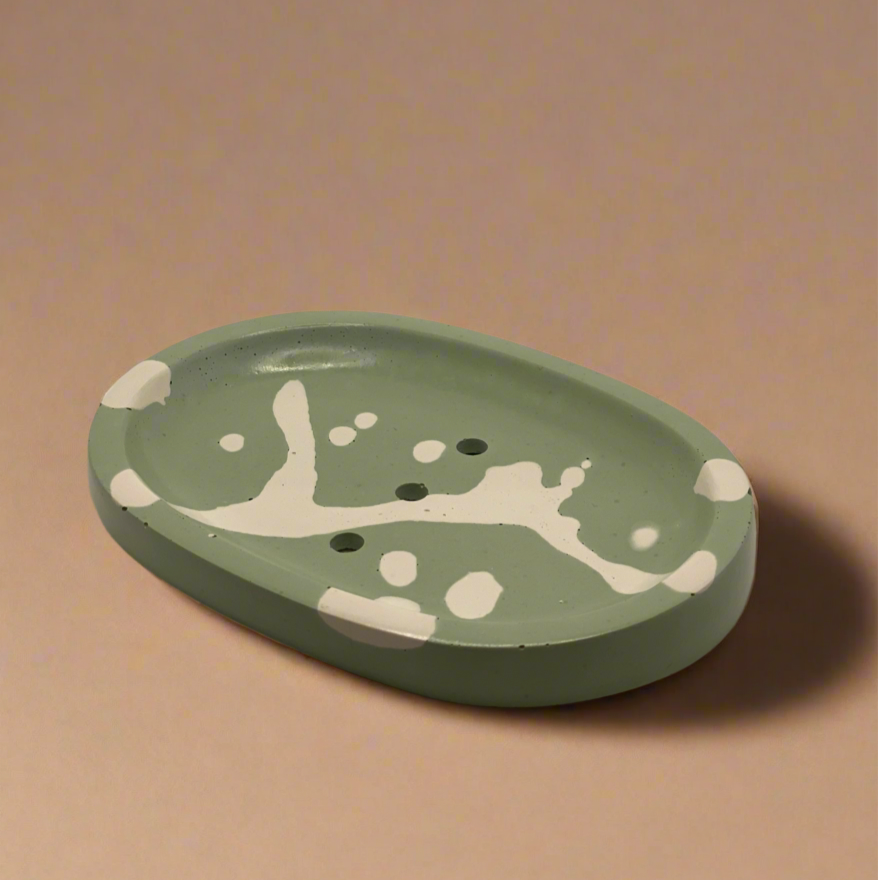 Ten + Co Splatter Concrete Soap Dish