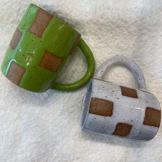 Nightshift Ceramics Checkered Coffee Mug