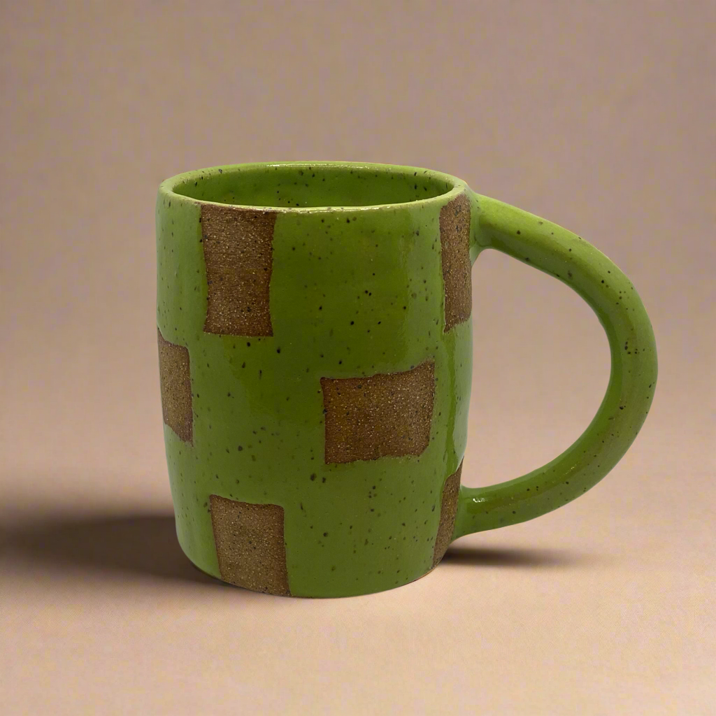 Nightshift Ceramics Checkered Coffee Mug