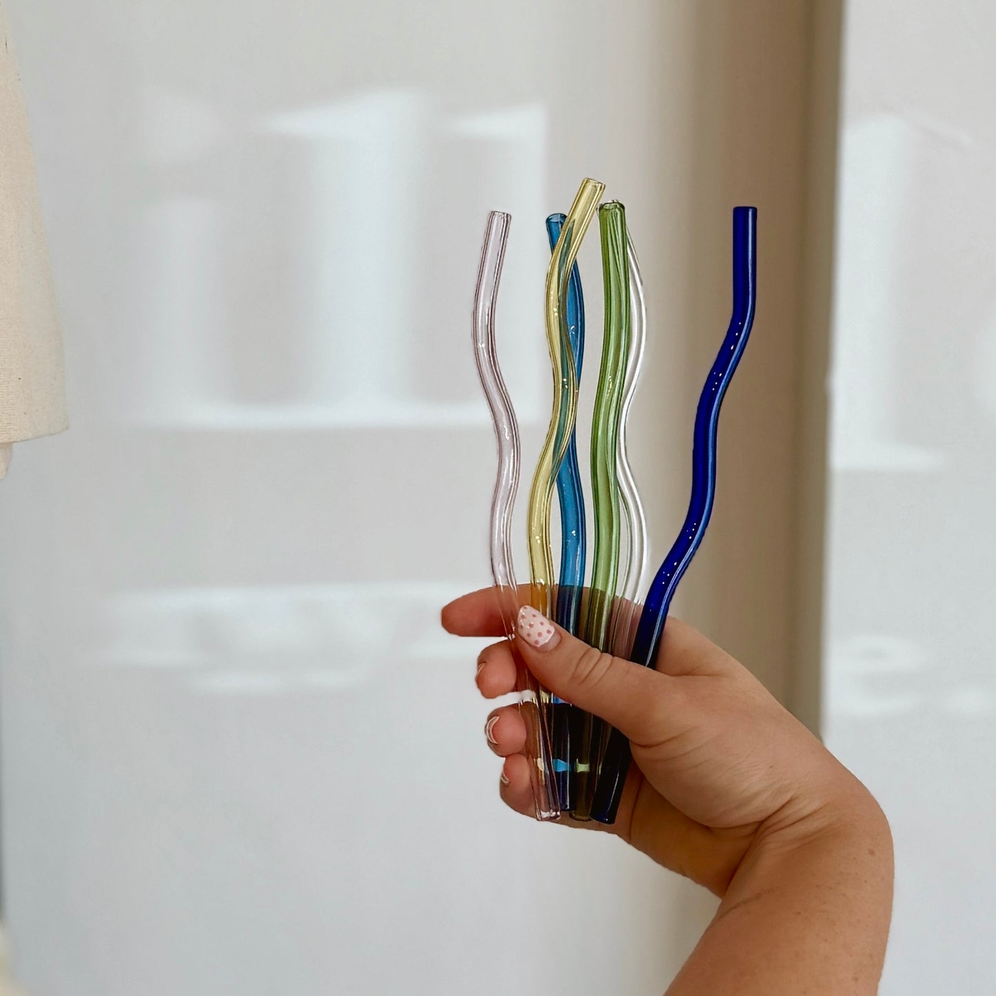 Glass Wavy Straws