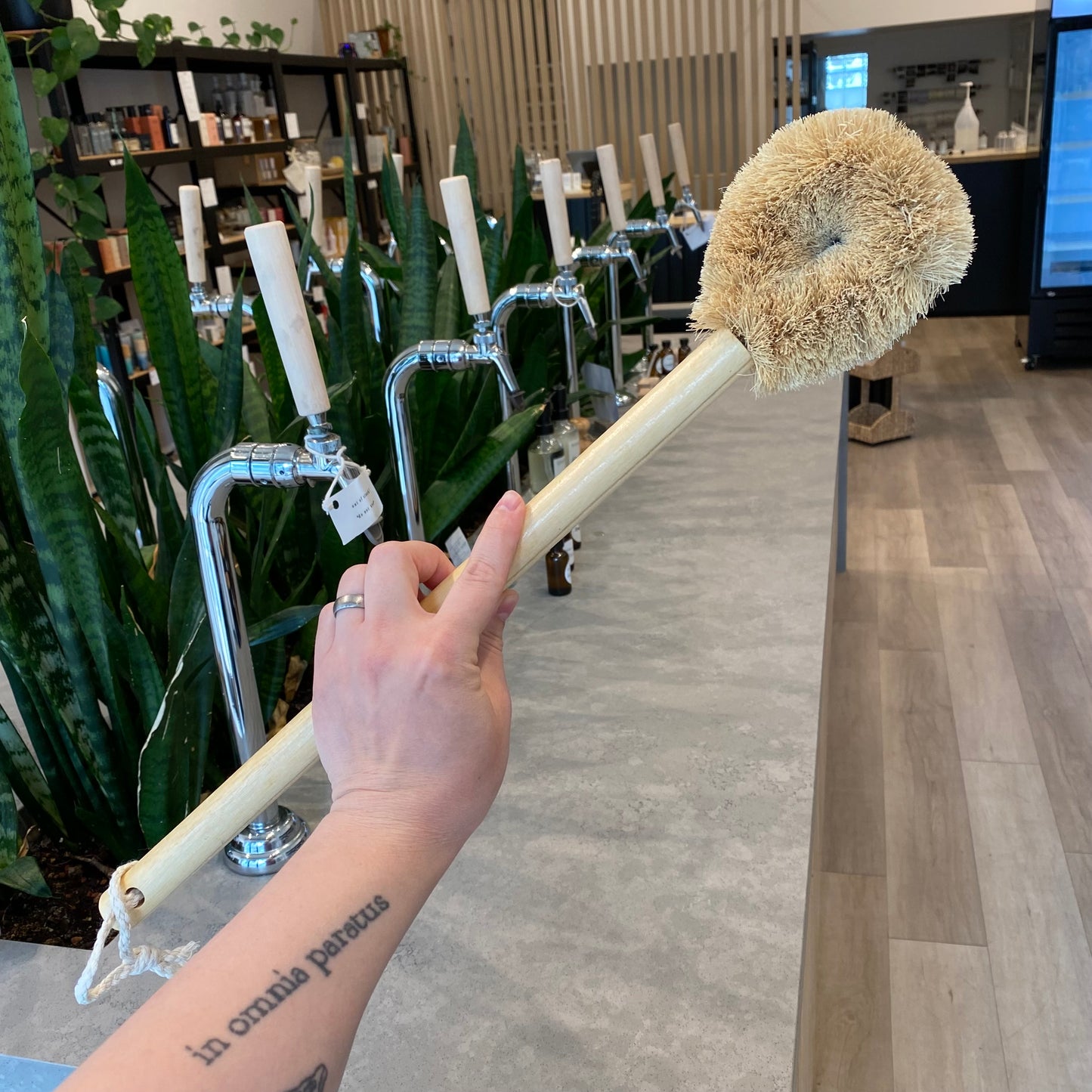 Long Wooden Handle Toilet Brush
