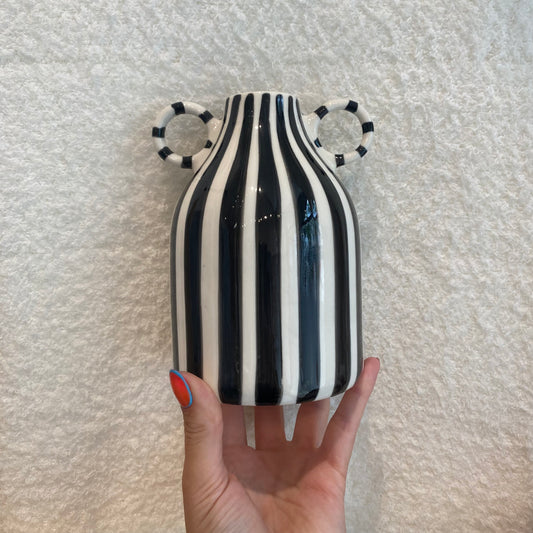 Striped Ceramic Vase