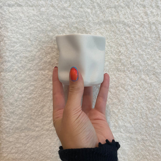 Nordic Style Crumpled Ceramic Match Holder