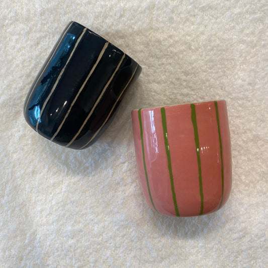 Nightshift Ceramics Striped Tumbler