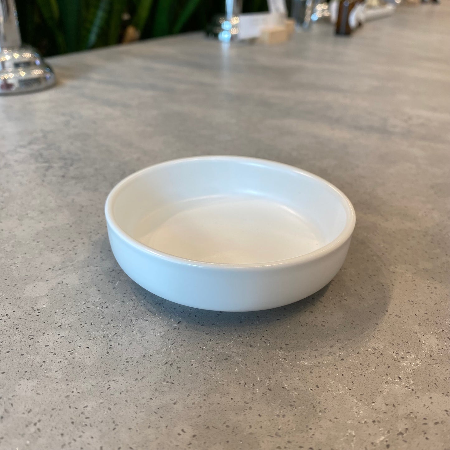 Small White Ceramic Brush Tray