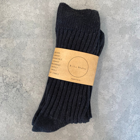 Billy Bamboo Ribbed Cotton High Socks
