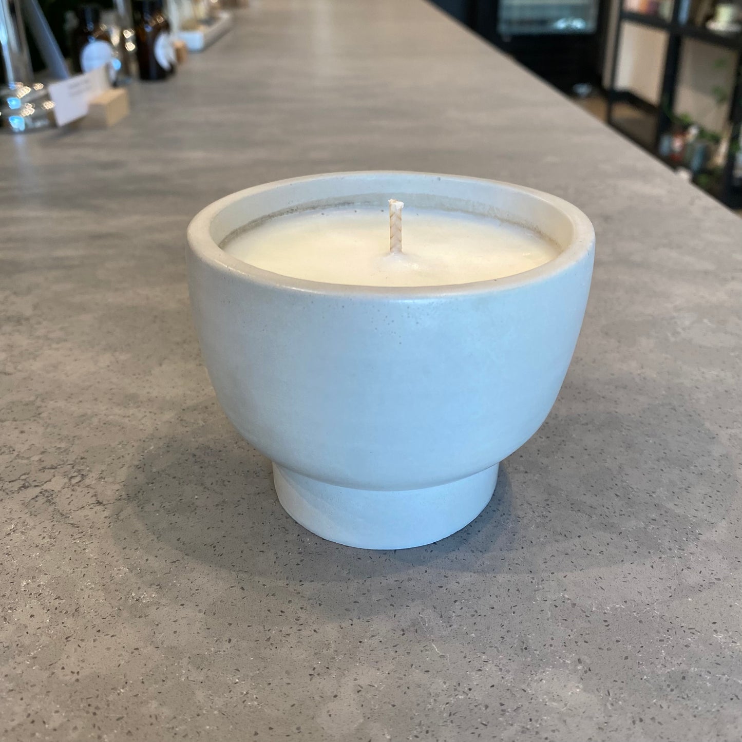 Concrete Pedestal Candle- Vanilla Chai