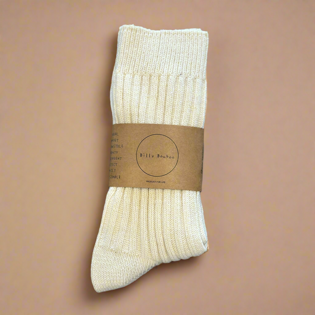 Billy Bamboo Ribbed Cotton High Socks