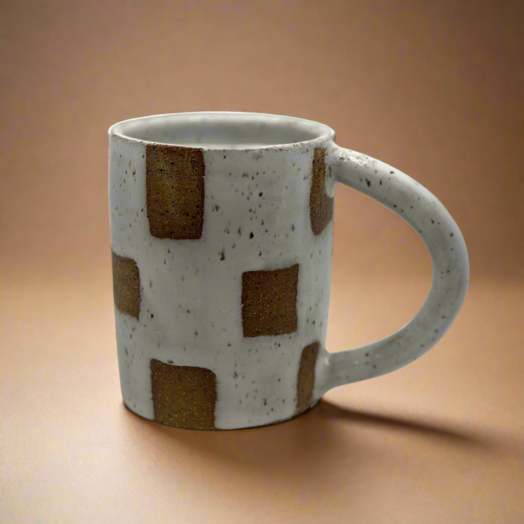 Nightshift Ceramics Checkered Coffee Mug