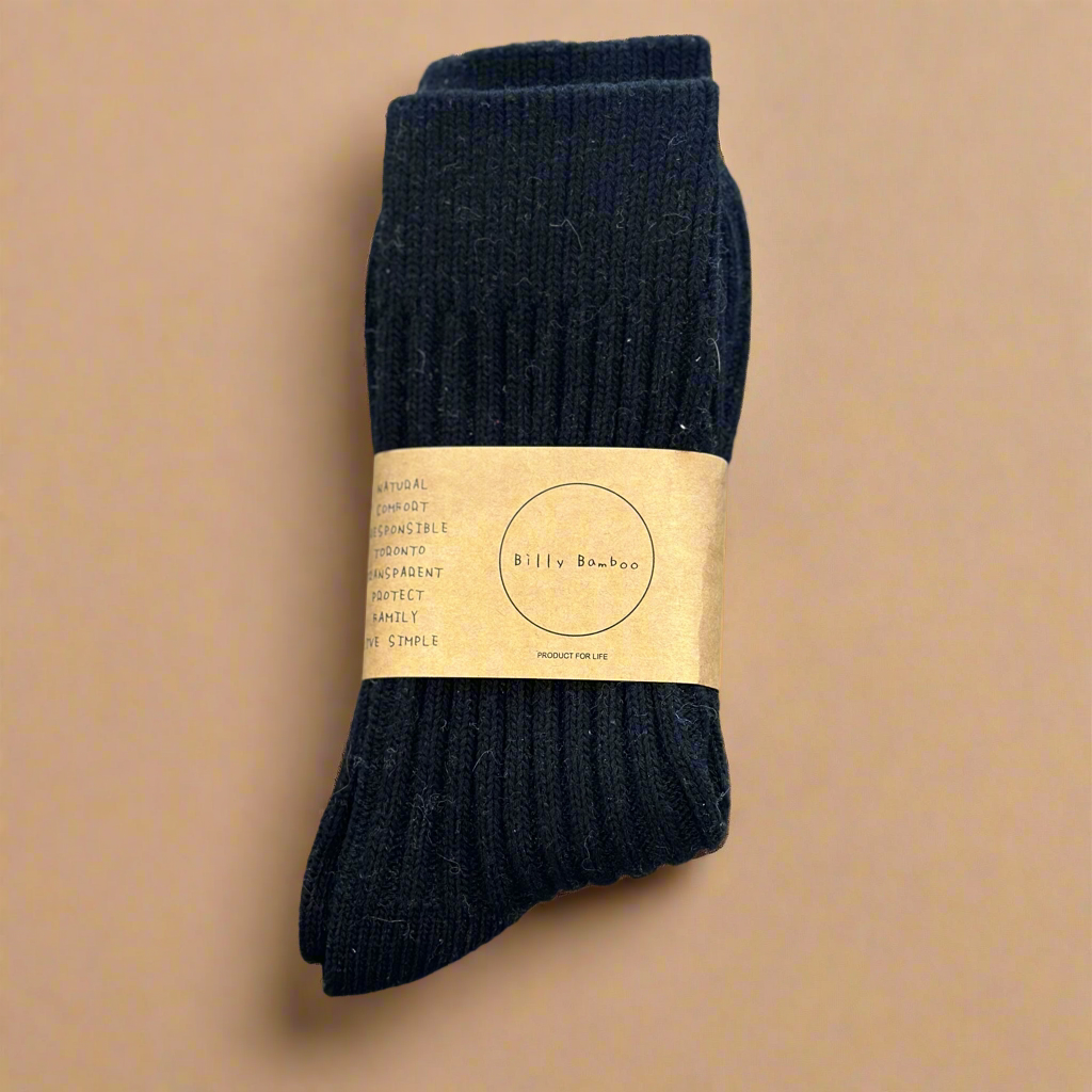 Billy Bamboo Ribbed Cotton High Socks