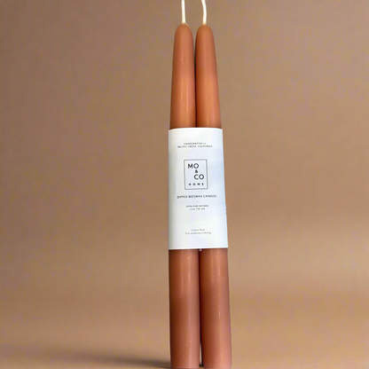 MO & CO Dipped Beeswax Candlesticks (2pk)