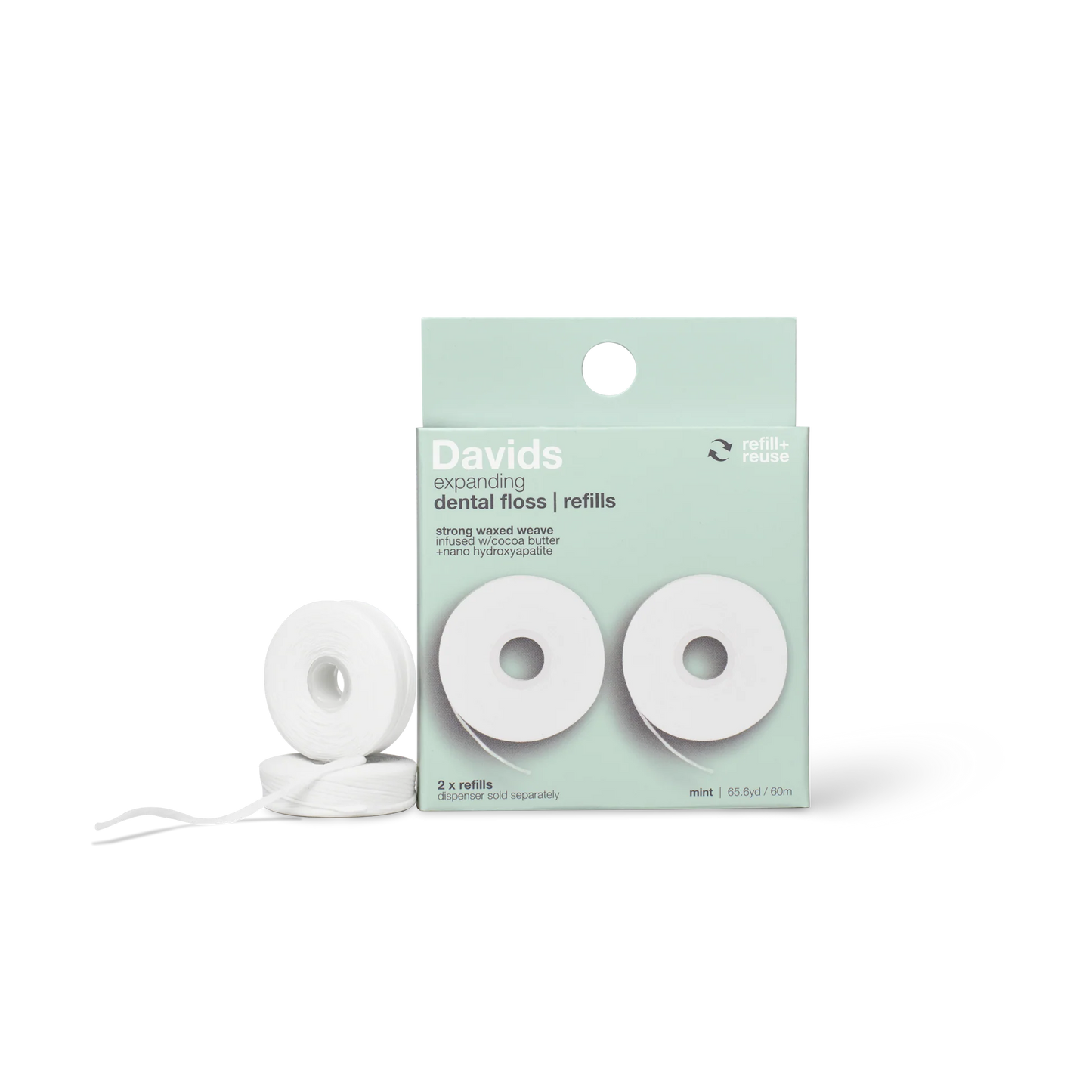 Davids Dental Floss Refill 2 pack
